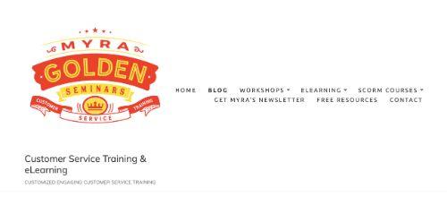 A screenshot of @MyraGolden's blog