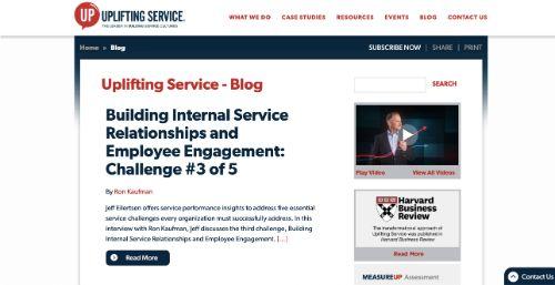 A screenshot of @upyourservice's blog