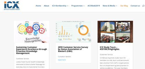 A screenshot of @ICXKenya's blog