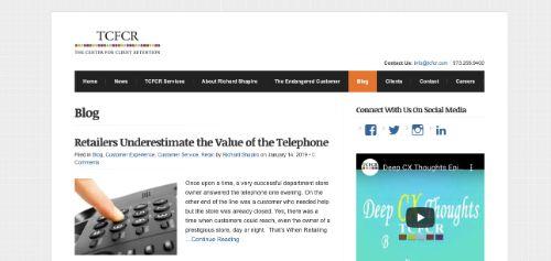 A screenshot of @TCFCR's blog