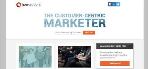 A screenshot of @iPerceptions' blog