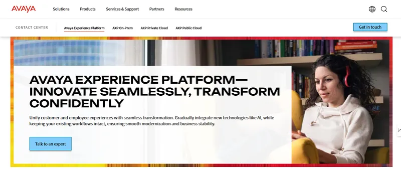 Avaya Contact Center screenshot