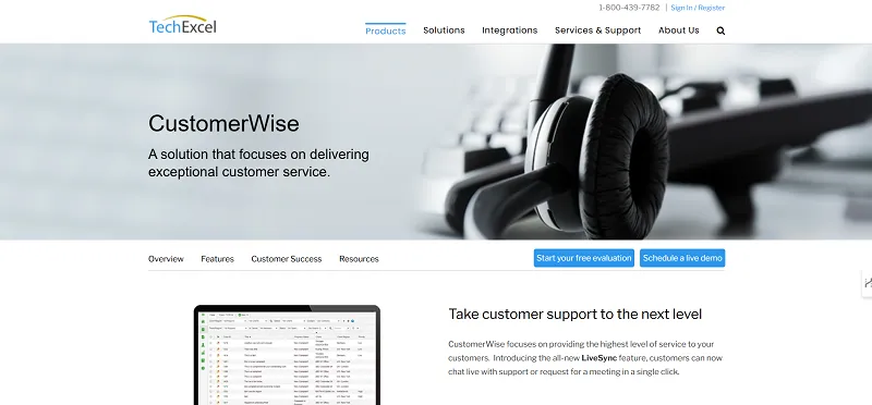 TechExcel CustomerWise screenshot